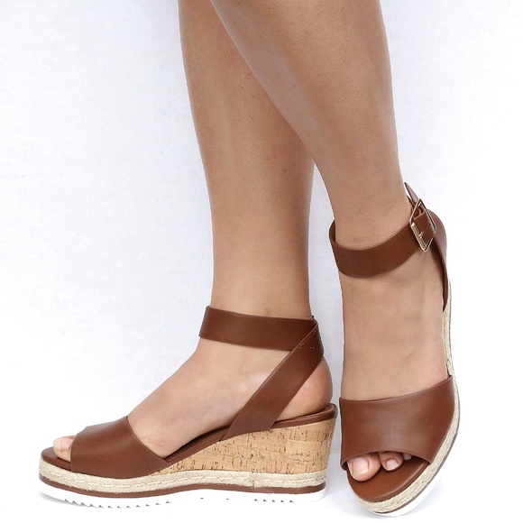 New Brown Platform Espadrille Wedge Sandal 6 7.5 8 - Picture 3 of 4